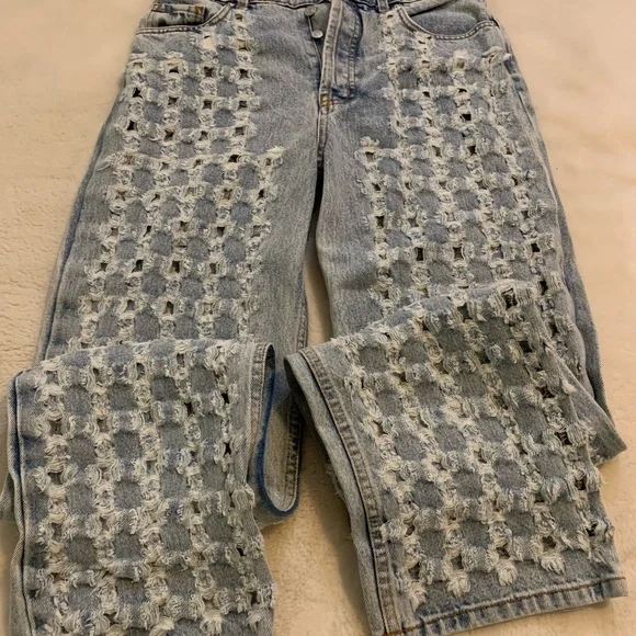 REVICE Blue High Rise Star Pattern Jeans - Picture 4 of 4
